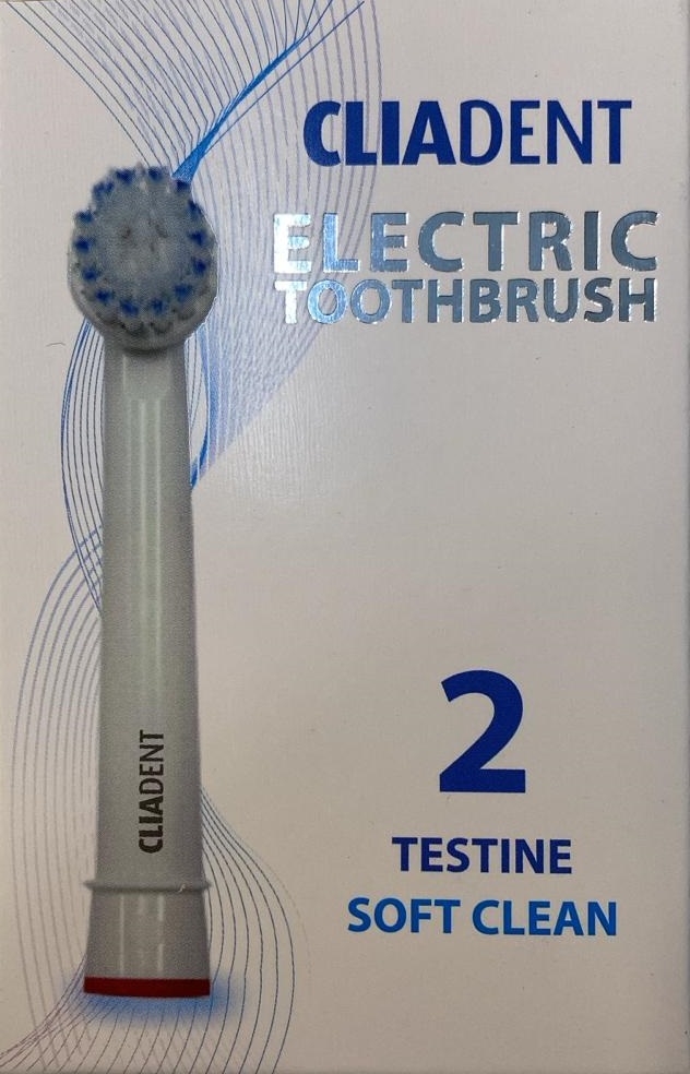 CLIADENT Testina Soft Clean 2 Pezzi